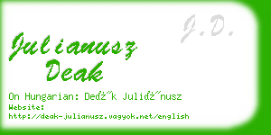 julianusz deak business card